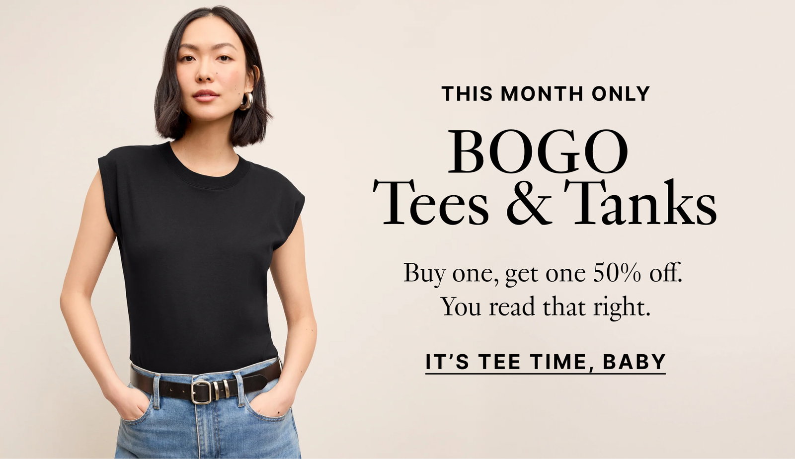 This month only - BOGO Tees & Thanks - It's tee time, baby