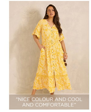 EVANS Curve Yellow Boho Print Maxi Dress