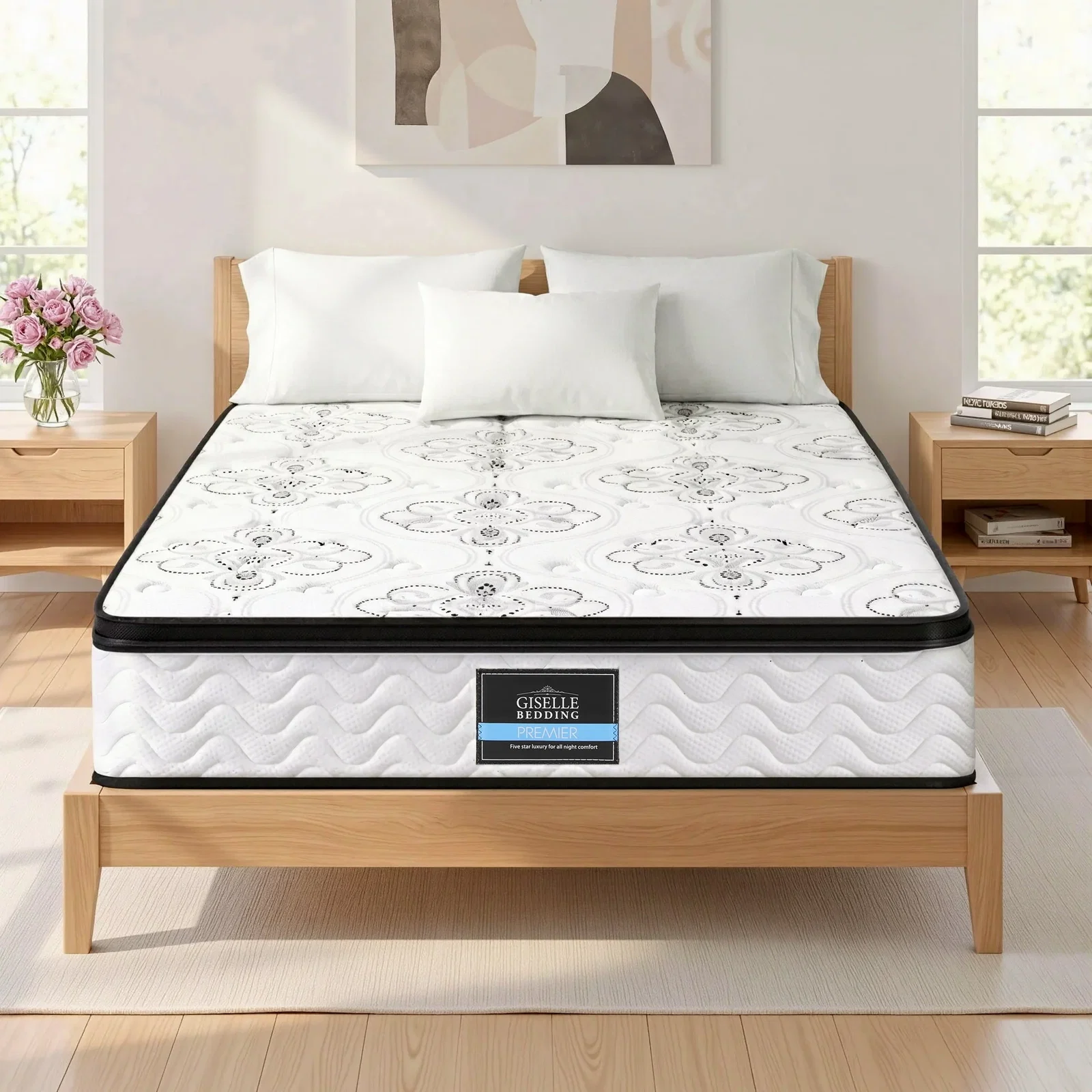King Mattress 30cm Pocket Spring Euro Top Medium Firm Foam