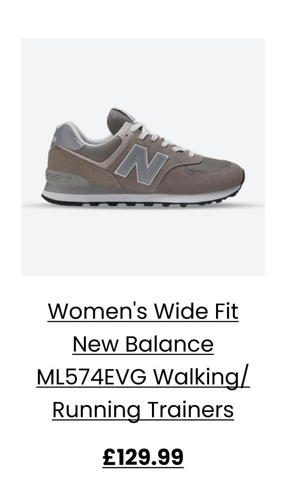 Women's Wide Fit New Balance ML574EVG Walking/Running Trainers - Exclusive - Grey ENCAP