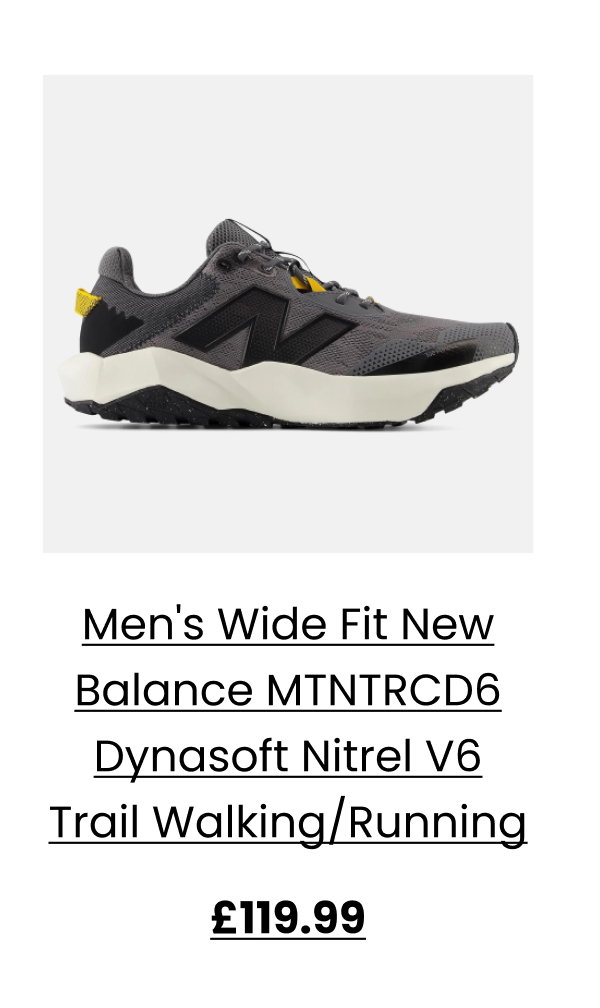 Men's Wide Fit New Balance MTNTRCD6 Dynasoft Nitrel V6 Trail Walking/Running Trainers