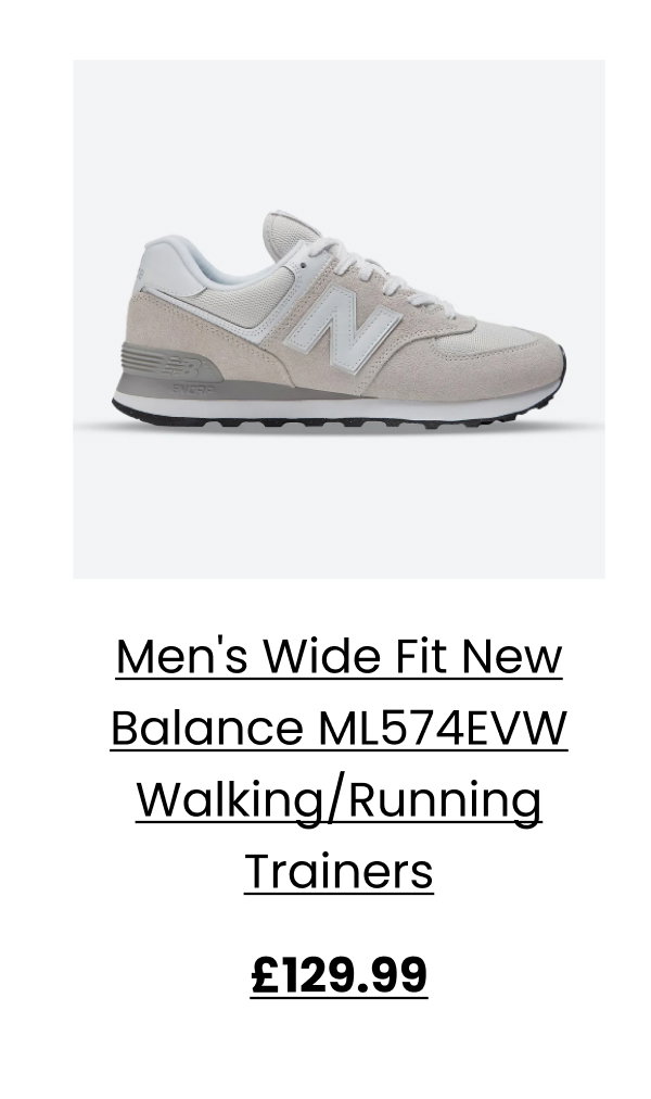 Men's Wide Fit New Balance ML574EVW Walking/Running Trainers - Exclusive - Nimbus Cloud/White ENCAP