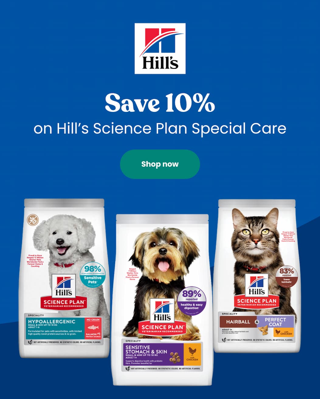 Save 10% on Hill's Science Plan Special Care