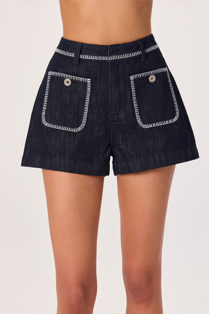 Bobbie Patch Pocket Denim Shorts