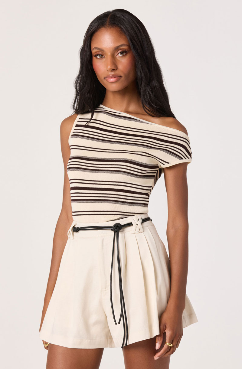 Woman Wearing Off-the-Shoulder Sweater Top