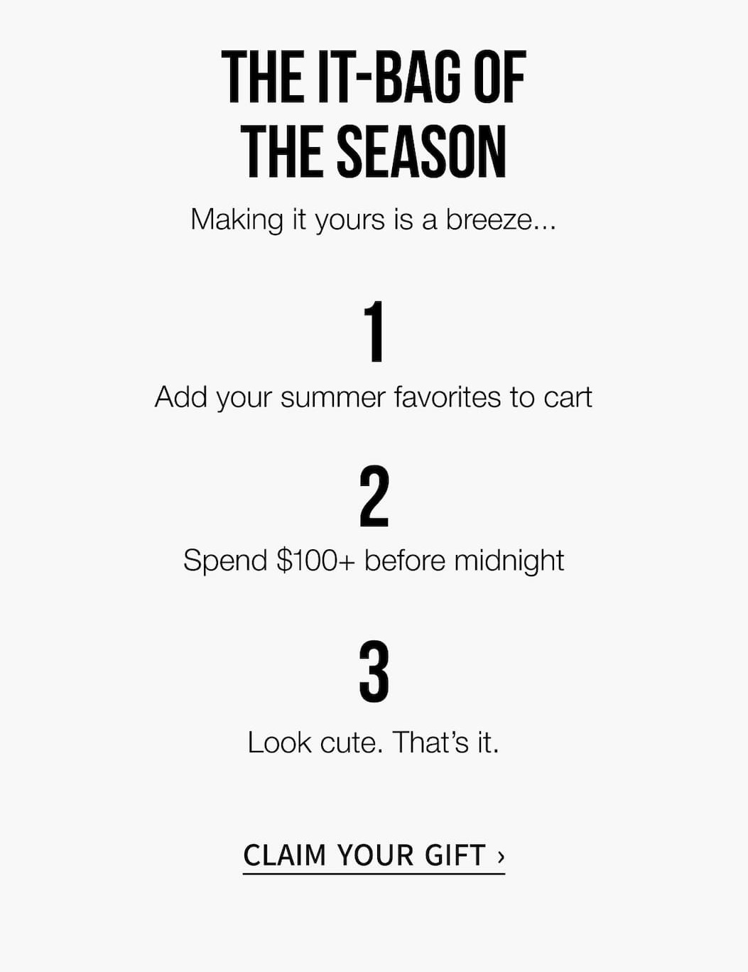 Free GIFT on orders $100+