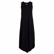Natural Reflections Slub Knit Sleeveless Midi Dress - Moonless Night