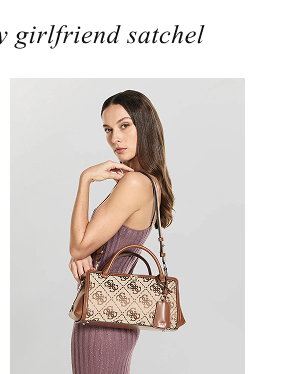 Brown logo audrey small girlfriend satchel