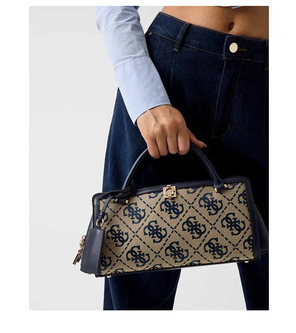 Blue logo audrey small girlfriend satchel