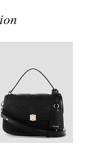 Black logo audrey crossbody flap bag