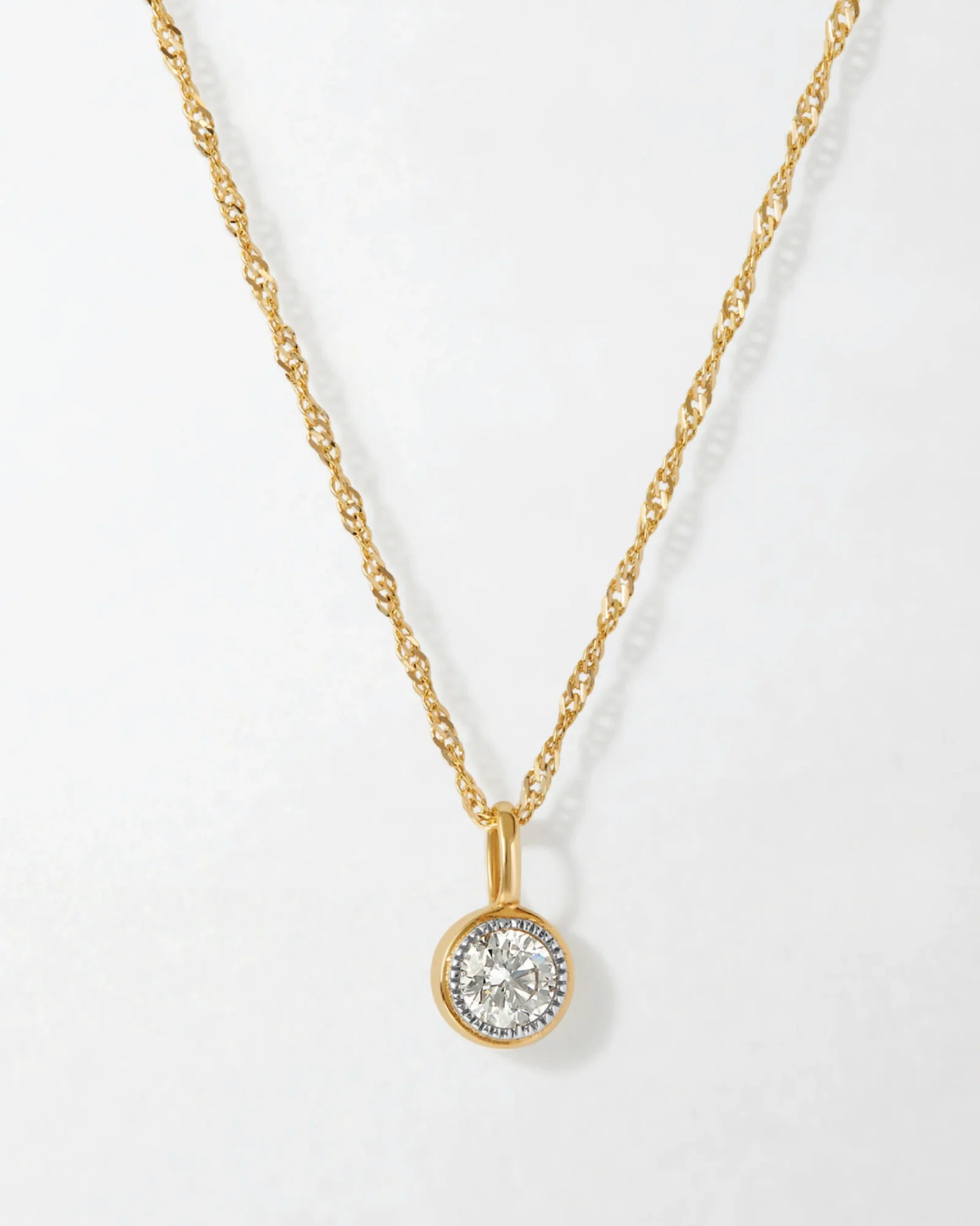 Image of Solitaire Diamond Necklace