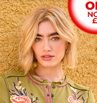 Gabriela Embroidered Henley Top - 60% Off Now £19