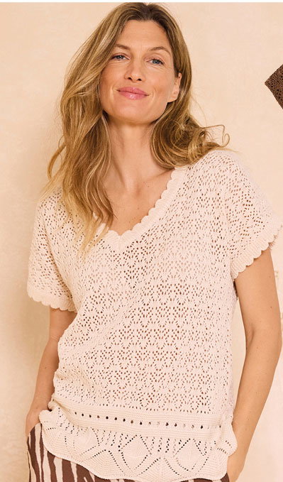 Pointelle jumper