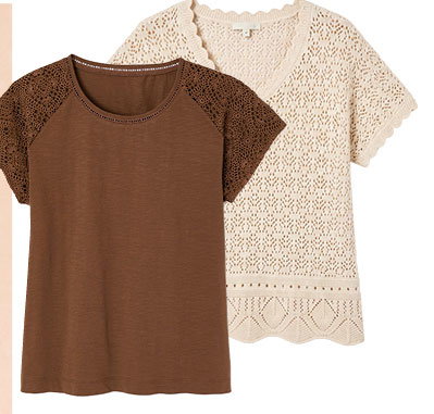 crochet detail t-shirt
