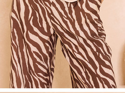 zebra print trousers