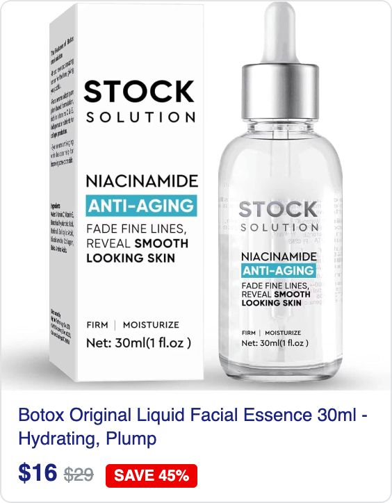 Botox Original Liquid Facial Essence 30ml - Hydrating, Plumping, and Moisturizing Skin Collagen
