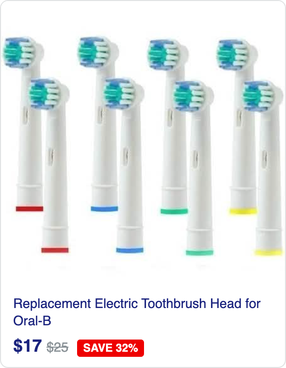 Replacement Electric Toothbrush Head for Oral-B