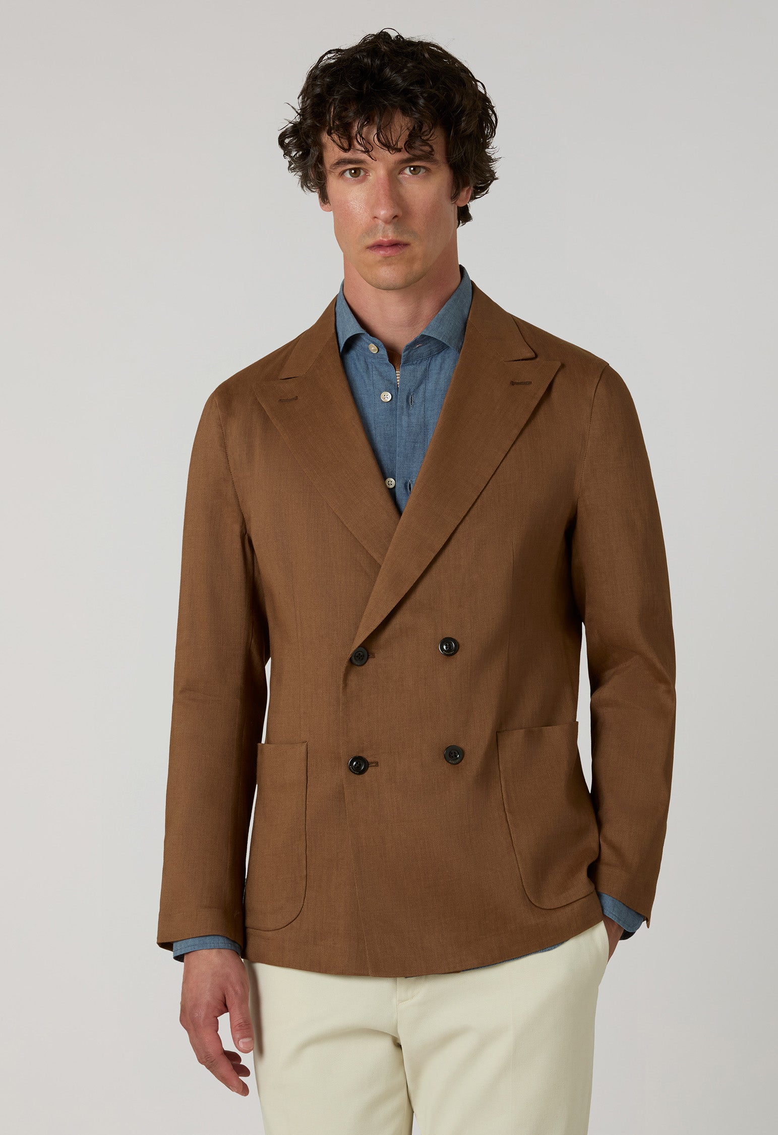 man with double breasted jacket