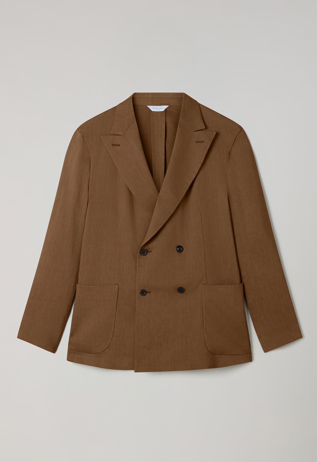 brown double breasted jacket