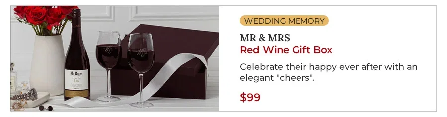 Mr & Mrs Red Wine Gift Box
