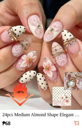 24pcs Medium Almond Shape Elegant...