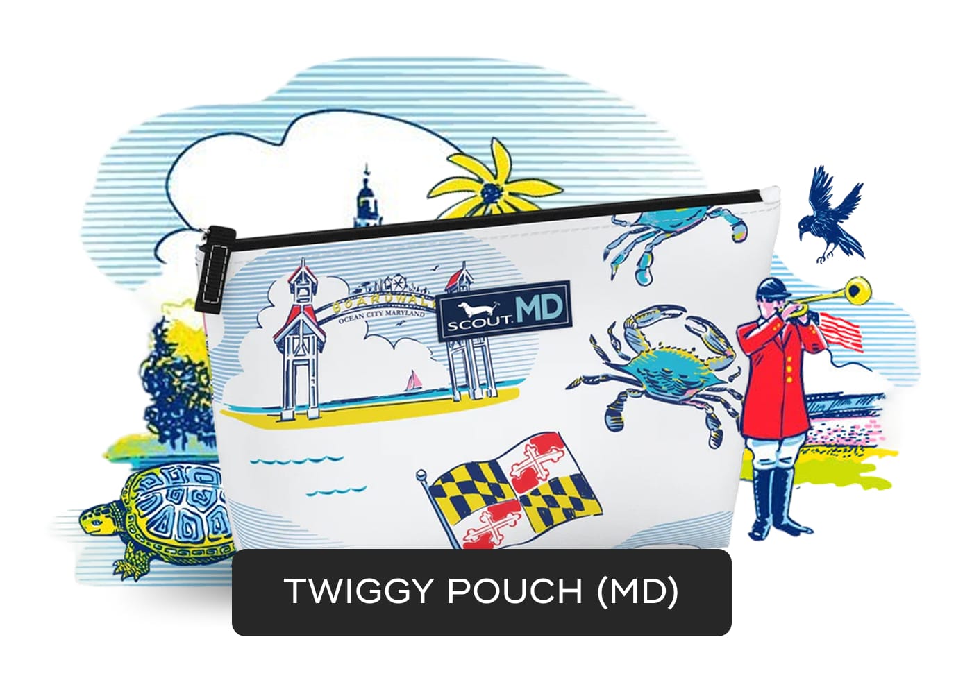 BOARDWALK OCEAN CITY MARYLAND. SCOUT. MD. TWIGGY POUCH (MD)