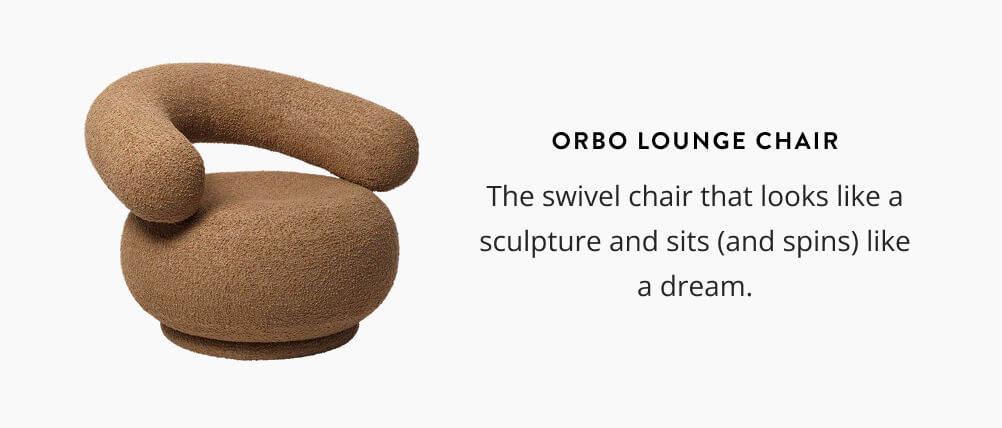 Orbo Lounge Chair: The swivel chair that looks like sculpture and sits (and spins) like a dream.
