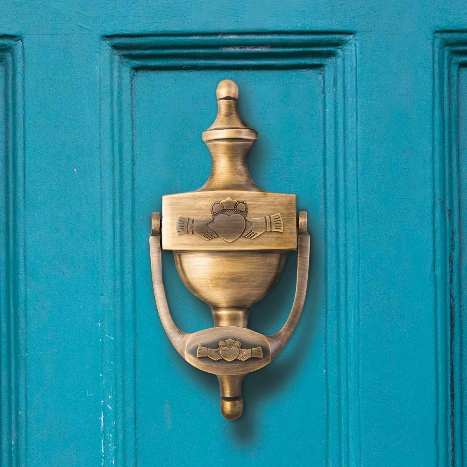 Image of Irish Claddagh Brass Door Knocker