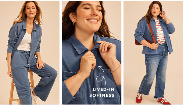 Lived-in softness. Models wearing maurices clothing.