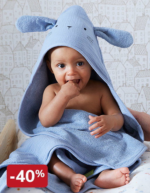Bath Cape + Mitt in Organic Cotton Gauze