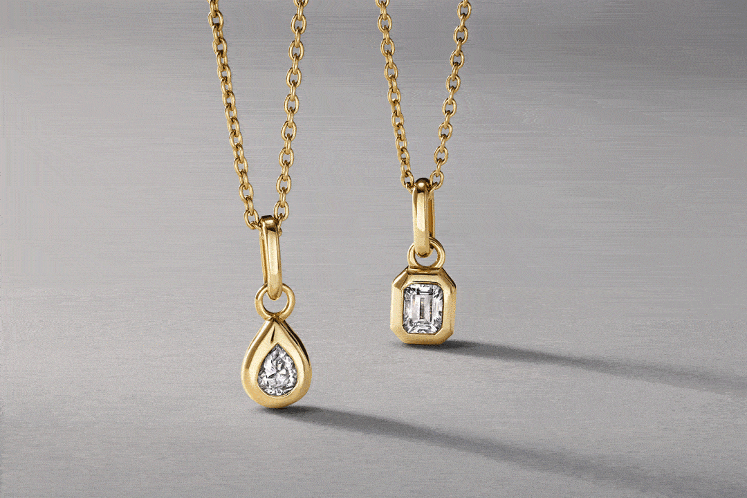 Rotating images of various styles of jewelry.
