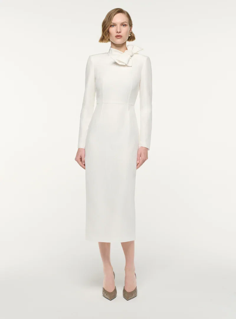 CREAM MIDI DRESS