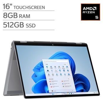 HP OmniBook X Flip 16-inch 2‑in‑1 Laptop with AMD Ryzen 5 Processor