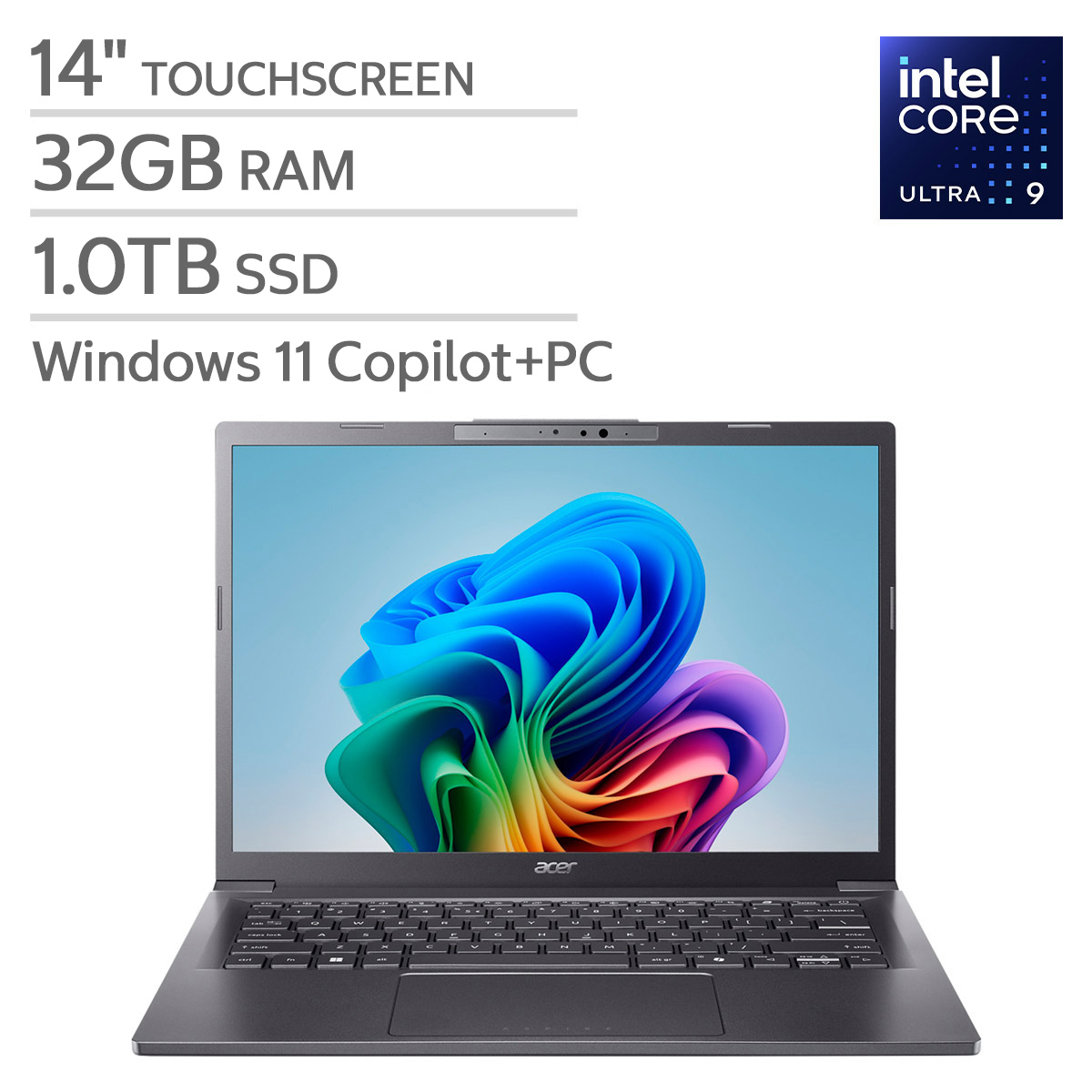 Acer Aspire 14-inch AI Copilot+ PC with Intel Core Ultra 9 Processor