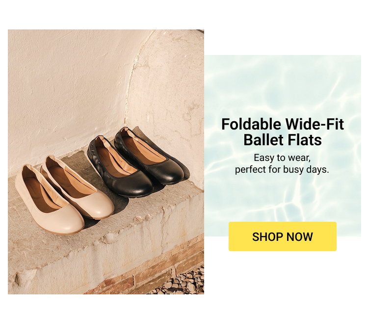 Foldable Wide-Fit Ballet Flats