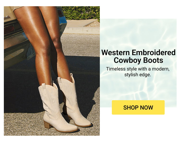 Western Embroidered Cowboy Boots