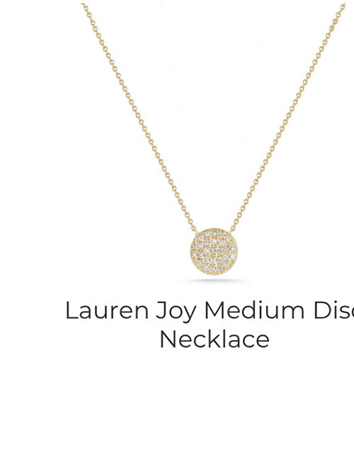Lauren Joy Medium Disc Necklace