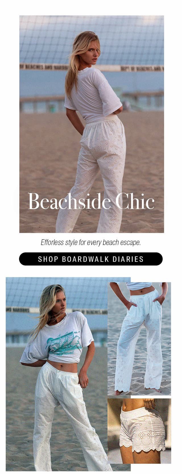Beachside chic. Shop Boardwalk Diaries. 
