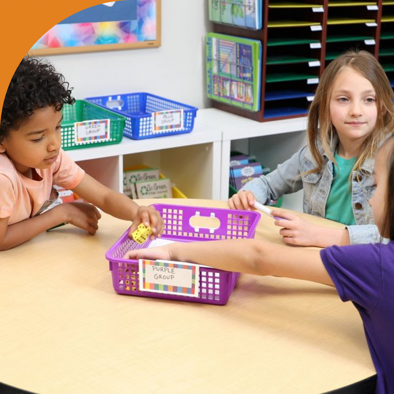 Really Good Stuff® Group Colors For 6 - Classroom Paper Baskets