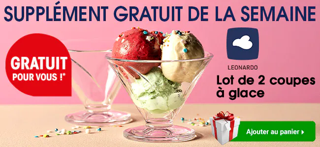 Lot de 2 coupes a glace