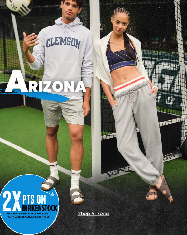 Shop Arizona plus 2X points on Birkenstock