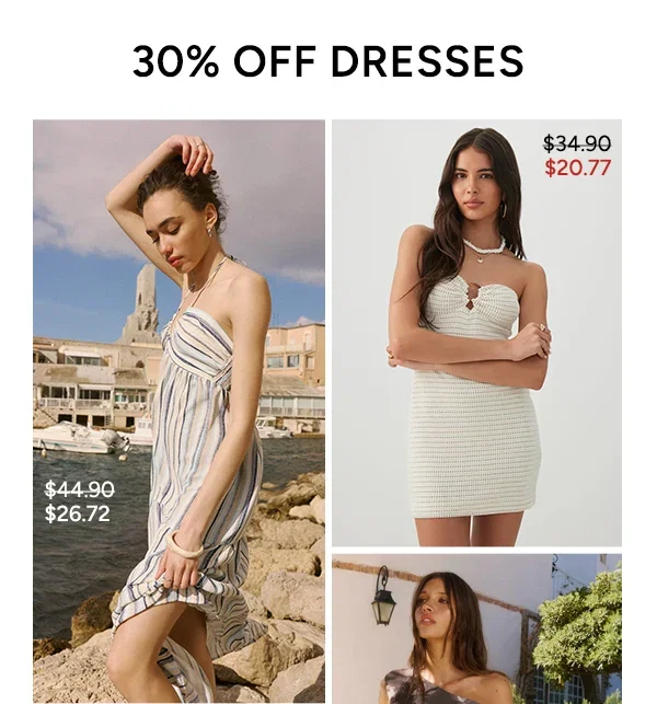 30% off Dresses
