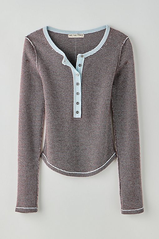 We The Free Hudson Striped Cashmere Henley