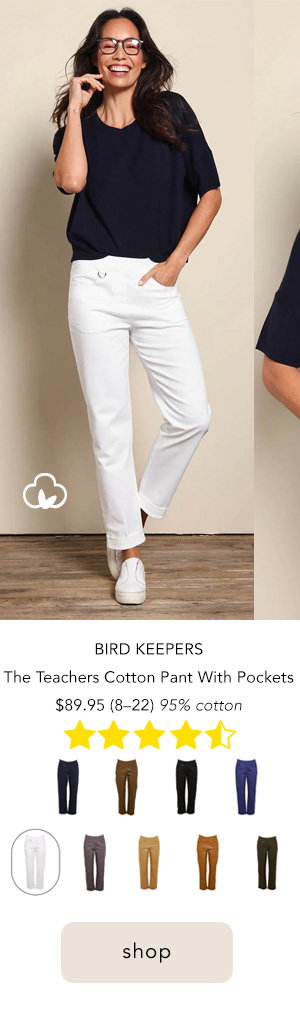 the teachers pant with pockets white