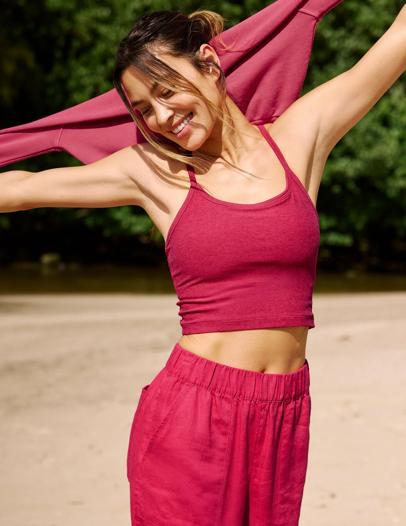 Image of Spacedye™ Slim Racerback Cropped Tank