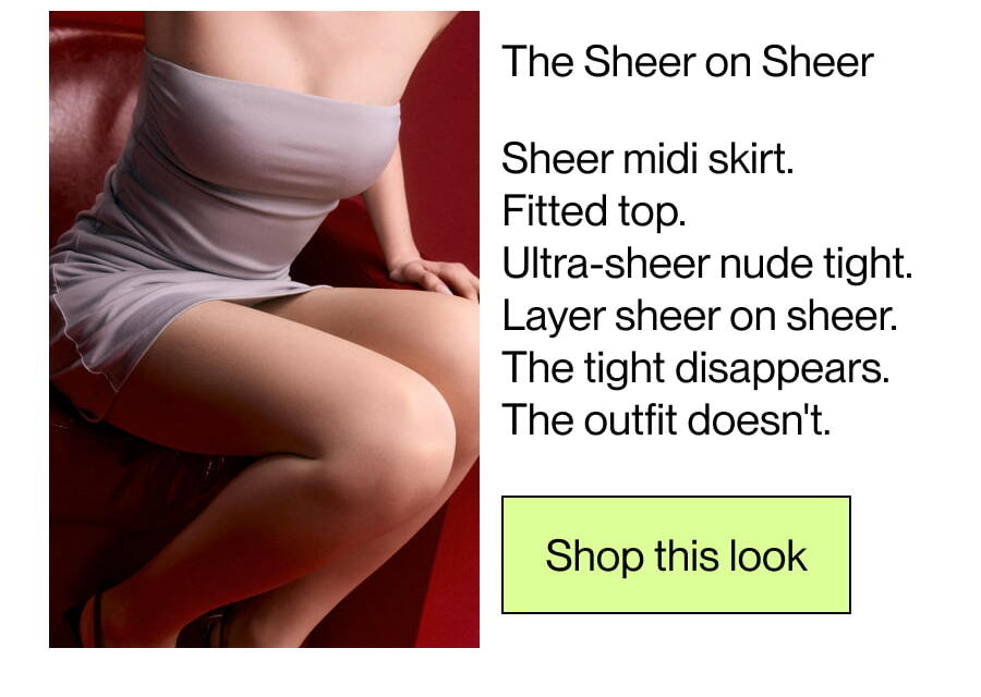 Ultra-sheer nude tight