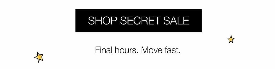 50% Off Secret Sale