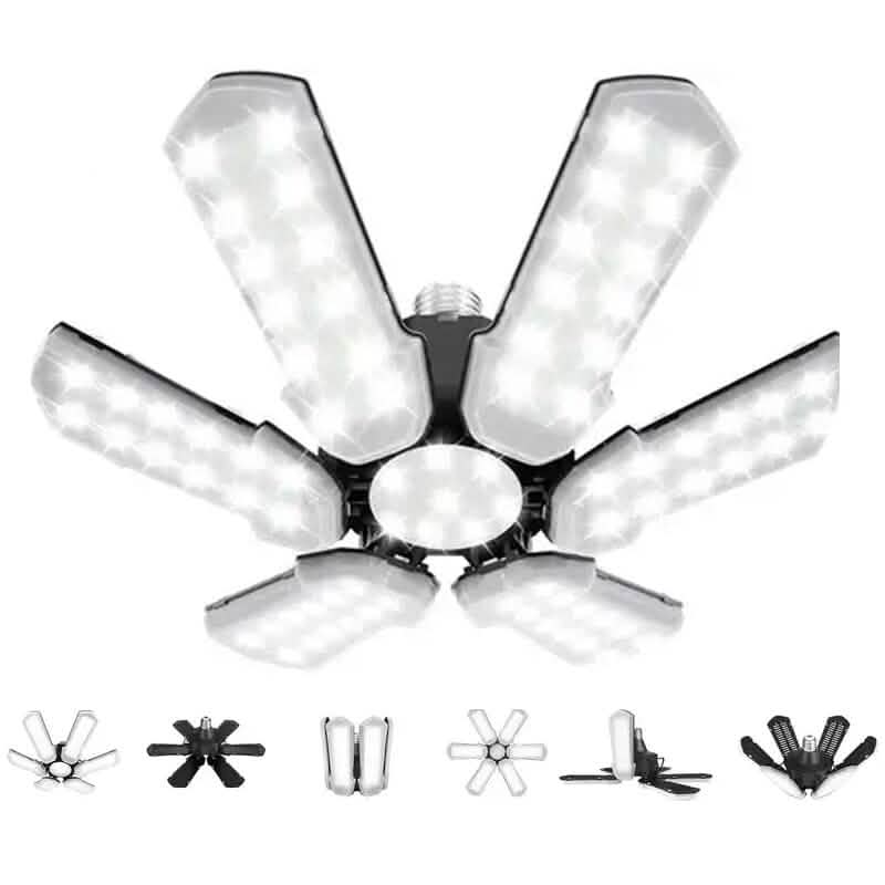 Image of LED Garage Ceiling Lights 150W 15000LM 6500K with 6+1 Deformable Panels