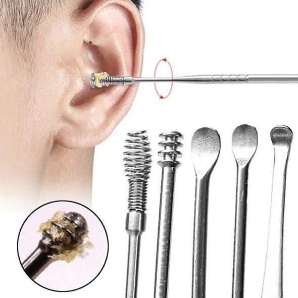 Image of 5-Piece: Stainless Steel Earpick Set