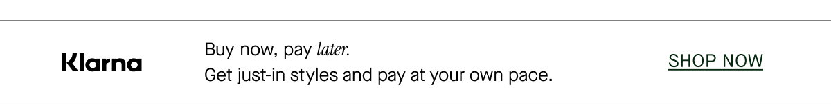 Buy now, pay later.